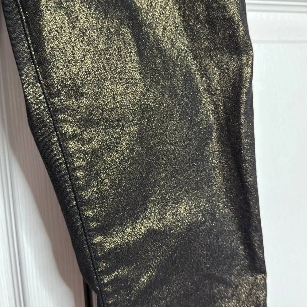 Frame Black and Gold Women's Jeans Le high Skinny Size 27 - Picture 2 of 9